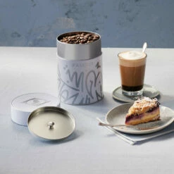 Dr. Oetker Aromadose "weiß-silber" -Backen Verkaufsgeschäft 112205 1 A Kaffeedose weiss GH 1500x1500 1280x1280