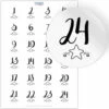 Dr. Oetker Set "Adventskalender Weiß, 25-teilig" -Backen Verkaufsgeschäft 132238 Aufkleber 1 24 weiss schwarz zp5Z 1280x1280