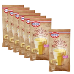 Dr. Oetker Seelenwärmer Tassen-Cremepudding Vanille-Geschmack, 6er Pack + 1 Gratis