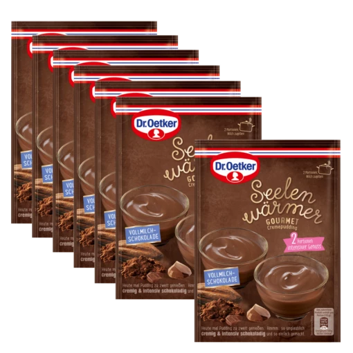 Dr. Oetker Seelenwärmer Gourmet-Cremepudding Vollmilch-Schokolade, 6er Pack + 1 Gratis 5 Dr. Oetker Seelenwärmer Gourmet-Cremepudding Vollmilch-Schokolade, 6er Pack + 1 Gratis -Backen Verkaufsgeschäft 60 1 01 422407 Seelenwarmer Vollmilch Schokolade 1280x1280