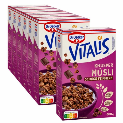 Dr. Oetker Vitalis Knuspermüsli Schoko Feinherb, 6er Pack + 1 Gratis 1 Dr. Oetker Vitalis Knuspermüsli Schoko Feinherb, 6er Pack + 1 Gratis -Backen Verkaufsgeschäft 60 1 01 632907 Vitalis Knuspernuesli schoko feinherb 6 1 2023 jpg 1280x1280