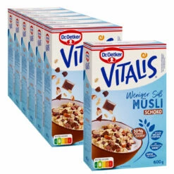 Dr. Oetker Vitalis Weniger Süß Schoko Müsli, 6er Pack + 1 Gratis