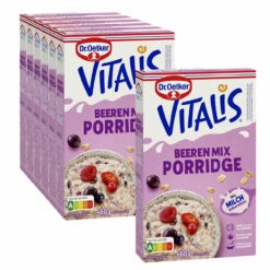 Dr. Oetker Vitalis Porridge Großpackung Beeren Mix, 6er Pack + 1 Gratis