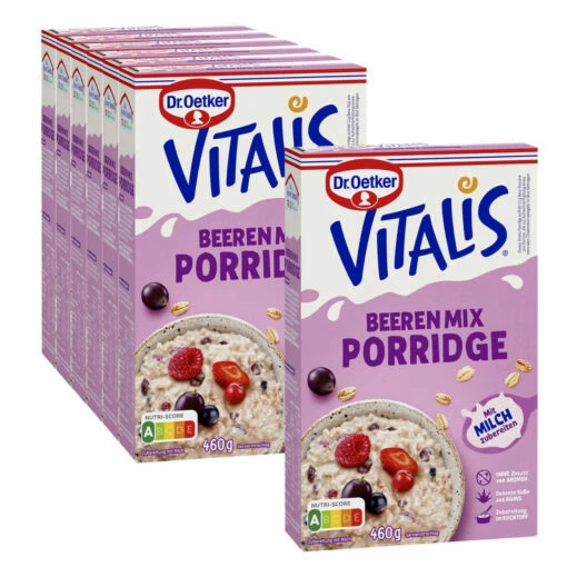 Dr. Oetker Vitalis Porridge Großpackung Beeren Mix, 6er Pack + 1 Gratis 1 Dr. Oetker Vitalis Porridge Großpackung Beeren Mix, 6er Pack + 1 Gratis -Backen Verkaufsgeschäft 60 1 01 638607 Porridge BeerenMix GP 6 1 1500x1500 1280x1280