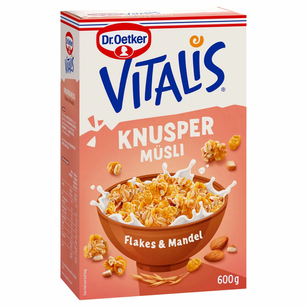 Dr. Oetker Vitalis Knuspermüsli Flakes+Mandeln 3 Dr. Oetker Vitalis Knuspermüsli Flakes+Mandeln