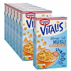Dr. Oetker Vitalis Weniger Süß Knusper Pur, 6er Pack + 1 Gratis