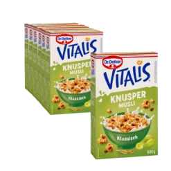 Dr. Oetker Vitalis Knuspermüsli Klassisch 1500g, 6er Pack + 1 Gratis