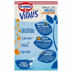 Dr. Oetker Vitalis Weniger Süß Knusper Pur -Backen Verkaufsgeschäft A 1 01 662100 Vitalis WenS KnusperPur 1500x1500 1280x1280