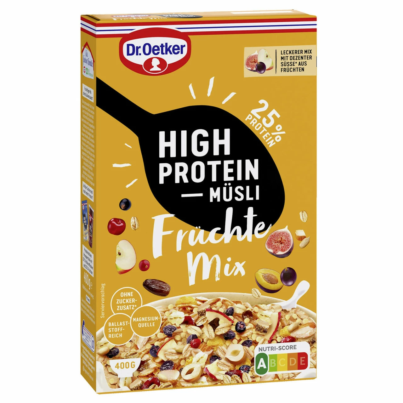 Dr. Oetker High Protein Müsli Früchte Mix 3 Dr. Oetker High Protein Müsli Früchte Mix