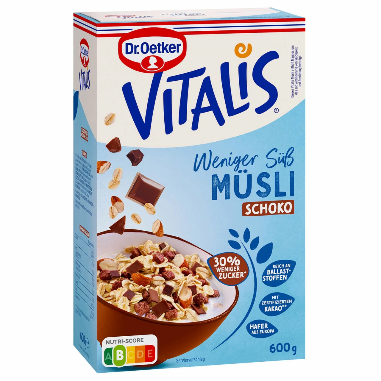 Dr. Oetker Vitalis Weniger Süß Schoko Müsli 3 Dr. Oetker Vitalis Weniger Süß Schoko Müsli